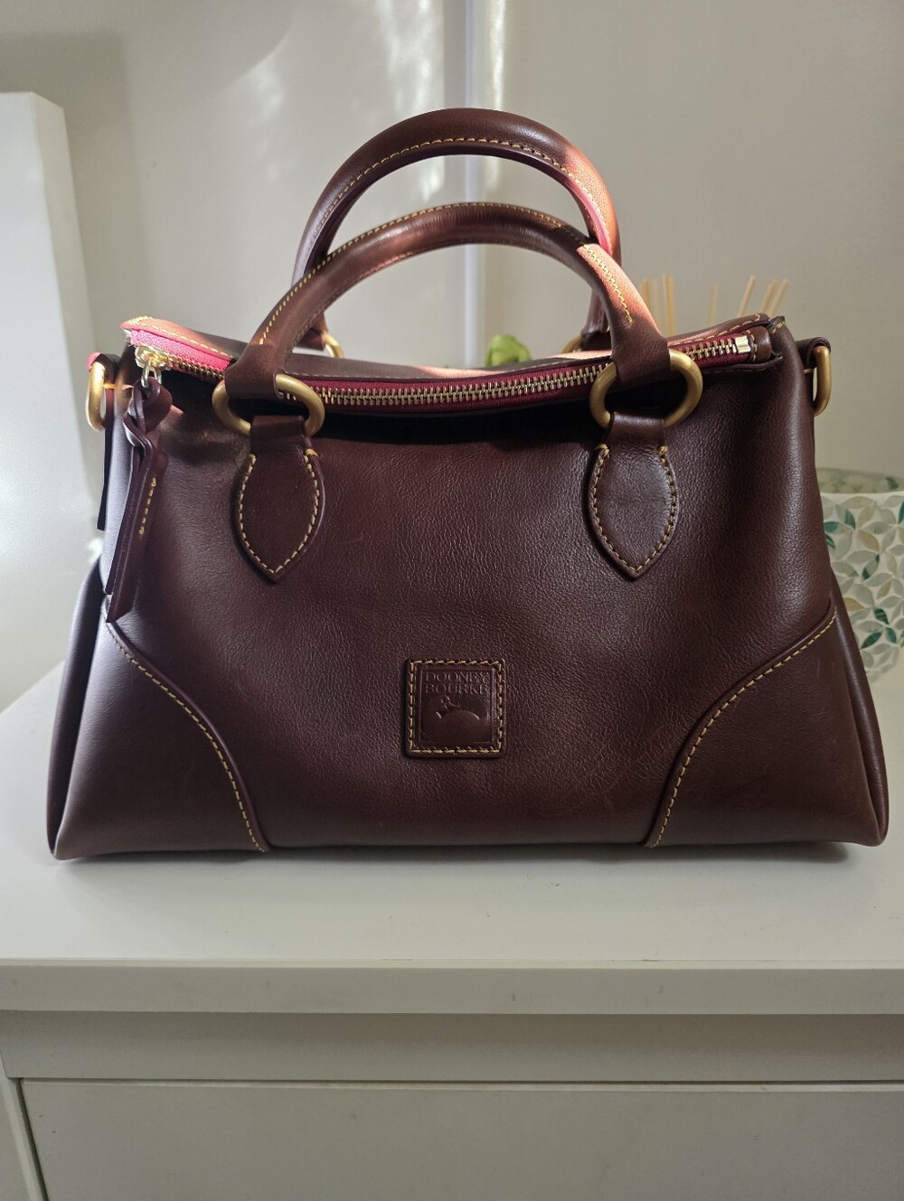 Rare NWOT Dooney & Bourke Florentine Satchel 30 In Chestnut